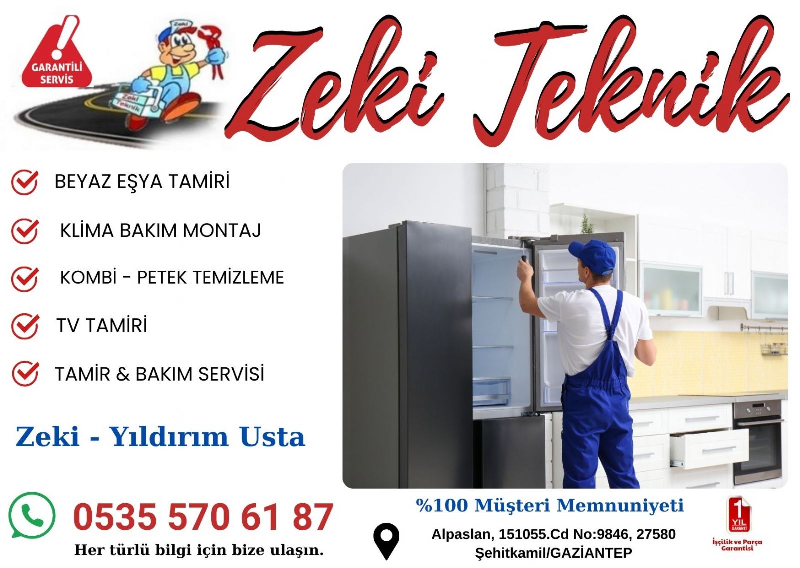 Şehitkamil Buzdolabı Tamircisi